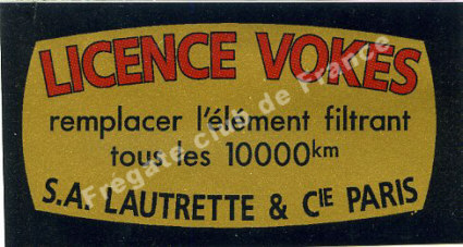 Autocollant de filtre &agrave; air Lautrette